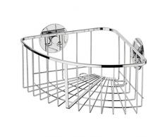 kela 20093 mensola angolare in Acciaio Inox 18/10 Cestino Arona Cromato, 26 x 18,50 x 10 cm, Cromo