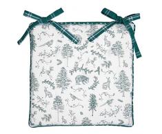 Clayre & Eef WF29 - Cuscino per Sedia con gommapiuma, 40 x 40 cm