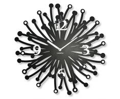 Grande orologio da parete Finezza silenzioso antimacchia, ovale, 50 cm, metallo, soggiorno camera da letto