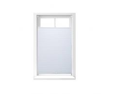 Relaxdays 10021308_737 Tenda a Rullo Plissettata, bambÃ¹, Bianco, 90 x 210 cm