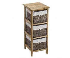 Dcasa - Cassettiera in Legno con 3 cassetti, per conservare Decorazioni Natalizie, Articoli per la casa, Unisex, per Adulti, Colore: Unico