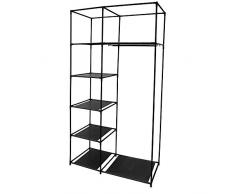 Idebox rg6202 Struttura Armadio Cinque Cases e Una Guardaroba, Metallo, Nero, Taglia Unica