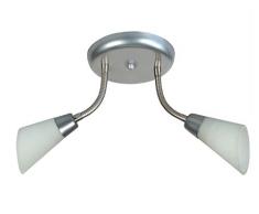 Tosel 85091 Plafoniera Flex, Lamiera, Tubo Acciaio, Pittura epossidica, Vetro, G9, 50 W, Alluminio