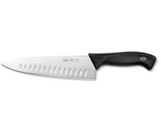 Sanelli Lario Coltello Trinciante Olivato, Acciaio Inossidabile, Nero, 34.0x3.0x6.5 cm