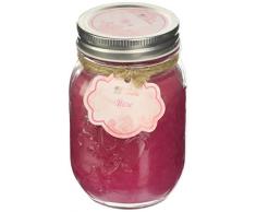 Candele DAurora Anna Candela Profumata con Vaso di Vetro E Coperchio, Cera, Giallo, 8x8x13.5 cm