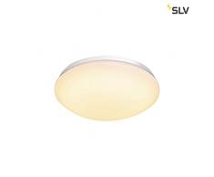 SLV Lipsy 30 Dome - Lampada da parete o soffitto a LED, per esterni, IP44, 3000/4000 K, in alluminio, 15 W, colore: Bianco