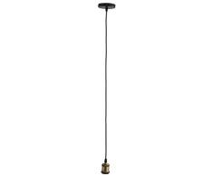 Lampada a Sospensione Vintage in metallo colorato Bronzo opaco, 10,4 x 10,4 x 12