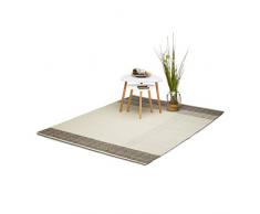Relaxdays 10021184 Tappeto da Salotto, Moderno, con Motivo a Zig-Zag, Tessuto a Mano, 160x230 cm, Colore Grigio/Marrone