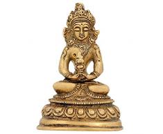 Statua di Buddha Tara Buddista Art for Home Brass Idol 7,6Â cm -150Â grammo