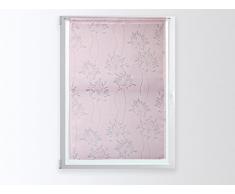 Soleil docre 043716 Tendina a Vetro dévoré 60 x 90 cm Fleur Rosa