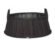 Deco&Co PA90333 Cestino Rattan, Nero, 55 cm