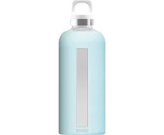 Sigg Star Glacier Borraccia Vetro (0,5L), Borraccia ermetica e priva di Sostanze nocive, Borraccia Acqua Resistente al Calore in Vetro con Rivestimento in Silicone