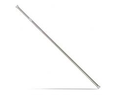 Relaxdays Asta Telescopica Estensibile, Bastone per Tende, a Pressione, Senza Forare, Argento, 130-220 cm