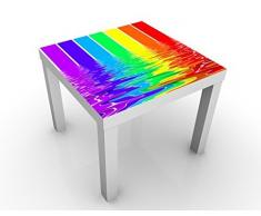 Apalis Tavolo di Design Color Arcobaleno 55 x 55 x 45 cm, Colore Tavolo: Nero. Dimensioni: 55 x 55 x 45 cm.