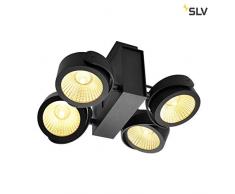 SLV TEC KALU CW - Lampada da parete e da soffitto a LED per interni, 24Â°, 3000 K, alluminio, 60 W, colore: Nero