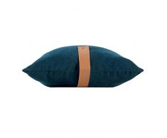 Douceur dintÃ©rieur Cuscino sfoderabile 40 x 40 cm in Velluto + Fantasia MILLERAY Blu