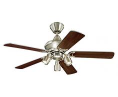 Westinghouse Lighting Kingston Lampadario Ventilatore GU10, Grigio (Alluminio Spazzolato)