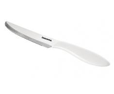 Tescoma Presto Coltello Tavola, 6 Pezzi, Acciaio Inossidabile, Bianco, 12 cm