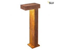 SLV Rusty PATHLIGHT 70 - Lampada a stelo LED per esterni, IP55, 3000 K, in metallo, 8.9 W, colore: Marrone