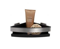 Tiger Dock Cestello Doccia Angolare, Acciaio Inox Spazzolato, 22 x 8 x 22 cm