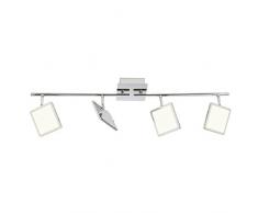 Brilliant g33832/15Â a +, lampade da parete, metallo, 5Â W, cromato, 12Â x 79.5Â x 18Â cm