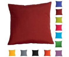 DHestia - Confezione da 2 federe per Cuscini, Decorazione Divano e Letto, 45 x 45 cm, in Tela, Colori (Rosso Tela/Rete Tile), 45 x 45 cm