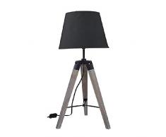 Dcasa - Lampada in Legno Industriale con Anelli di Lampadina per Decorazione della casa, Unisex, per Adulti, Multicolore (Multicolore), Unica