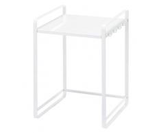 yamazaki - Scaffale da Cucina in Acciaio, allungabile, Colore: Bianco