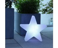 Moree Star 40 LED Accu Outdoor - Stella di Natale luminosa, bianco, traslucido, 41 x 10 x 40 cm