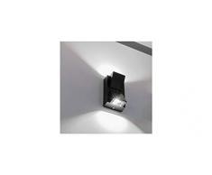 BES 23511 Applique LED, 10 W, Nero, 2 Vie Lampada Luce per Parete Plafoniera, Faretto Esterno