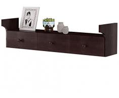 LifeStyleDesign 910354 - Armadietto da Appendere, Modello Blair, 3 cassetti, in Legno, Modello Havanna, 100 x 26 x 25 cm
