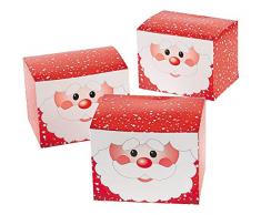 Fun Express 1 dozzina di scatole regalo Babbo Natale per regali e caramelle rosso