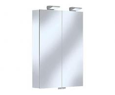 Keuco 13501176302 Royal 35 13501 - Armadietto a Specchio con cassetto, con Radio, 600 x 840 x 150 mm, Colore: Argento