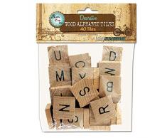 BCI Crafts-Lettere dellalfabeto in Legno Salvaged Piastrelle, 75 cm, 40/Pkg-Uppercase, Altri, Multicolore