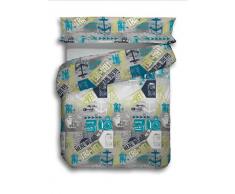 Stilia - Set Copripiumino per Bambini, con Copripiumino + Federa per Cuscino + Lenzuolo con Angoli, Veritatge, per Letto da 105 cm (180 x 240 cm), Colore: Grafite