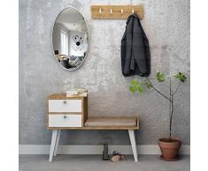 THE FURNITURE PROJECT by Homemania Mobile ingresso, MOBILE INGRESSO Elsie, Struttura: rovere sapphire, anta: bianco, gambe: bianco