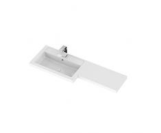Hudson Reed Lavabo Sinistro Bianco a Forma di L, 1100 mm