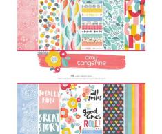 American Crafts-Album Fotografico con Anelli, 30,5 x 30,5 cm, Motivo: Piante rampicanti, Colore: Castagna