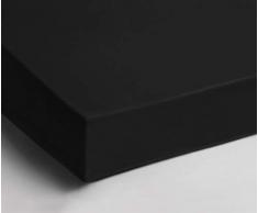 Papillon Lenzuolo con Angoli Elasticizzati, in Raso, Colore: Nero, Cotone, 90 x 220 cm