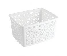 InterDesign Blumz Cestino per Ufficio, Bianco, 27.4x35.6x21.6 cm