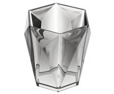 FERIDRAS Diamante Portaspazzolino, Grigio, 9.5x9.5x10.19 cm