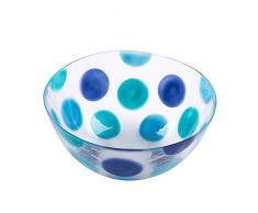 Bohemia Cristal 093Â 012Â 089Â Play of Colors Ciotola Circa Diametro 210Â mm con Punti in Vetro di calcare Natron, Blu