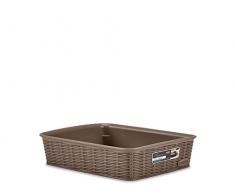 Stefanplast Elegance Cestino Rattan, Marrone, 25x19x6 cm