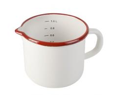 IBILI in Acciaio smaltato, misurino, Bianco/Rosso, 1Â litro