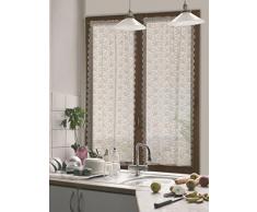 Home Collection TCDEB115/240 Tendina Coppia Debby, Poliestere, Bianco, 60x240 cm, 2 UnitÃ