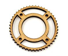 10 x 75 mm (7,5 cm) MDF Steampunk Cogs/Ingranaggi in Legno, Decorazione di Biglietti, Fai da Te Lasercut (cog3)