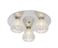 Brilliant 17693/15, lampade da soffitto, in metallo, 33 W, G9, cromato, 15.5 x 41 x 15.5 cm
