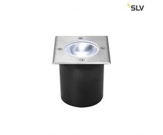 SLV ROCCI Square - Faretto LED da incasso per esterni, in acciaio INOX 316, 4000 K, IP67, 8,6 W, 8,6 W, colore: Argento
