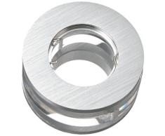 Aniba Design ABLAI0084 - Faretto alogeno a incasso, rotondo con elementi in vetro, colore: Argento