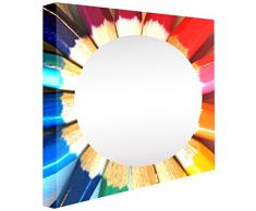 Ccretroiluminados Lapices di Colori Specchio Retro Illuminato cameretta, Acrilico, Multicolore, 60Â x 5.3Â x 60Â cm